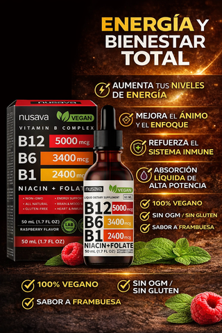 Image of Nusava B12 Energy Sublingual – Energía y Vitalidad Diaria