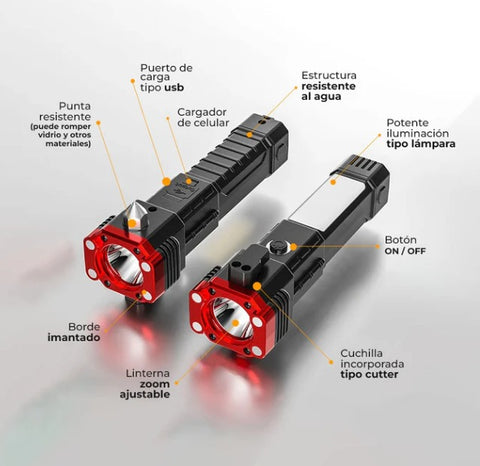 Image of Linterna Táctica Multifuncional 4 en 1
